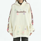 Boogzel Apparel Blokette Aesthetic Floral Embroidery Hoodie, view 4
