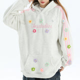 Boogzel Apparel Blokette Aesthetic Floral Embroidery Hoodie, view 6