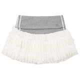 Boogzel Apparel Blokette Ruffle Lace Mini Skirt, view 2