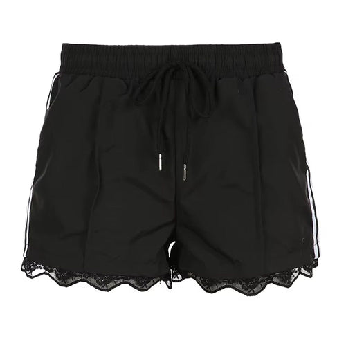 Boogzel Apparel Blokette Side Stripe Lace Shorts