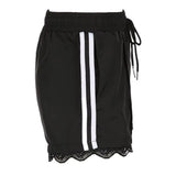 Boogzel Apparel Blokette Side Stripe Lace Shorts, view 2