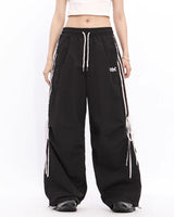 Boogzel Apparel Blokette Side Stripe Wide-Leg Trousers, view 4