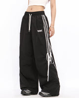 Boogzel Apparel Blokette Side Stripe Wide-Leg Trousers, view 5
