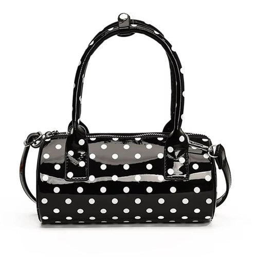 Boogzel Apparel Blokette Style Polka Dot Barrel Bag