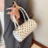 Boogzel Apparel Blokette Style Polka Dot Barrel Bag, view 3