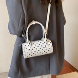 Boogzel Apparel Blokette Style Polka Dot Barrel Bag, view 4