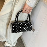 Boogzel Apparel Blokette Style Polka Dot Barrel Bag, view 5