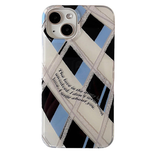 Boogzel Apparel Blue & Black Argyle iPhone Case