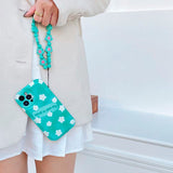 Boogzel Apparel Blue Floral Chain iPhone Case, view 2