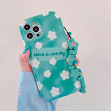Boogzel Apparel Blue Floral Chain iPhone Case, view 4