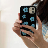 Boogzel Apparel Blue Flower iPhone Case, view 3