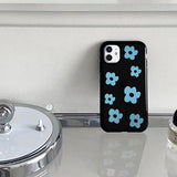 Boogzel Apparel Blue Flower iPhone Case, view 4
