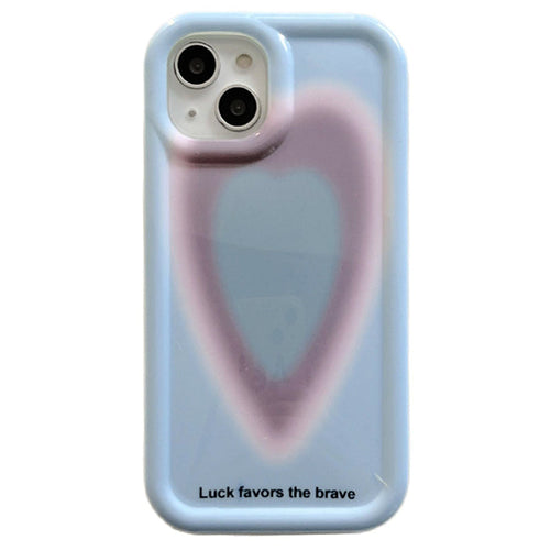 Boogzel Apparel Blue Gradient Heart iPhone Case
