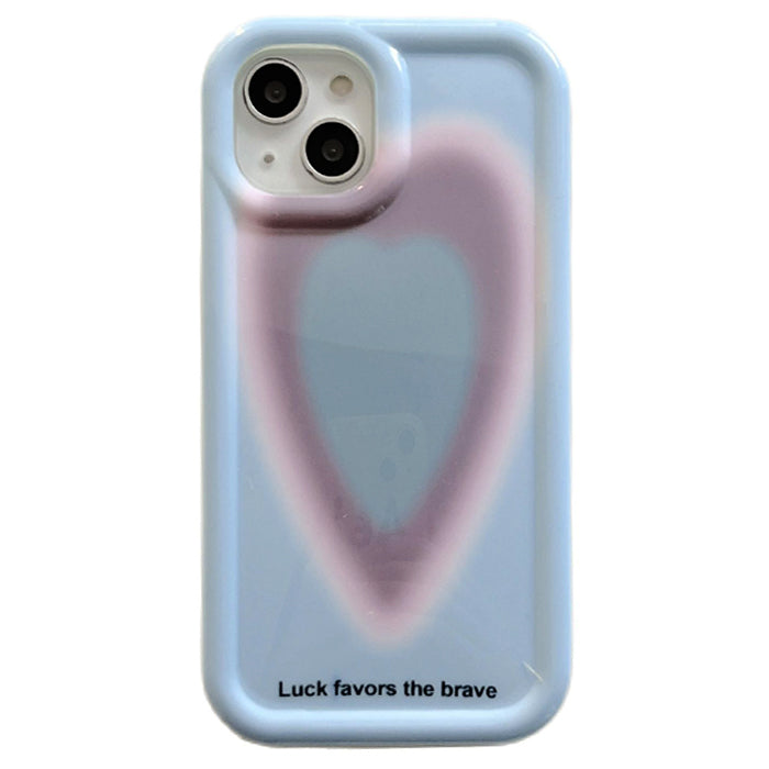 Boogzel Apparel Blue Gradient Heart iPhone Case