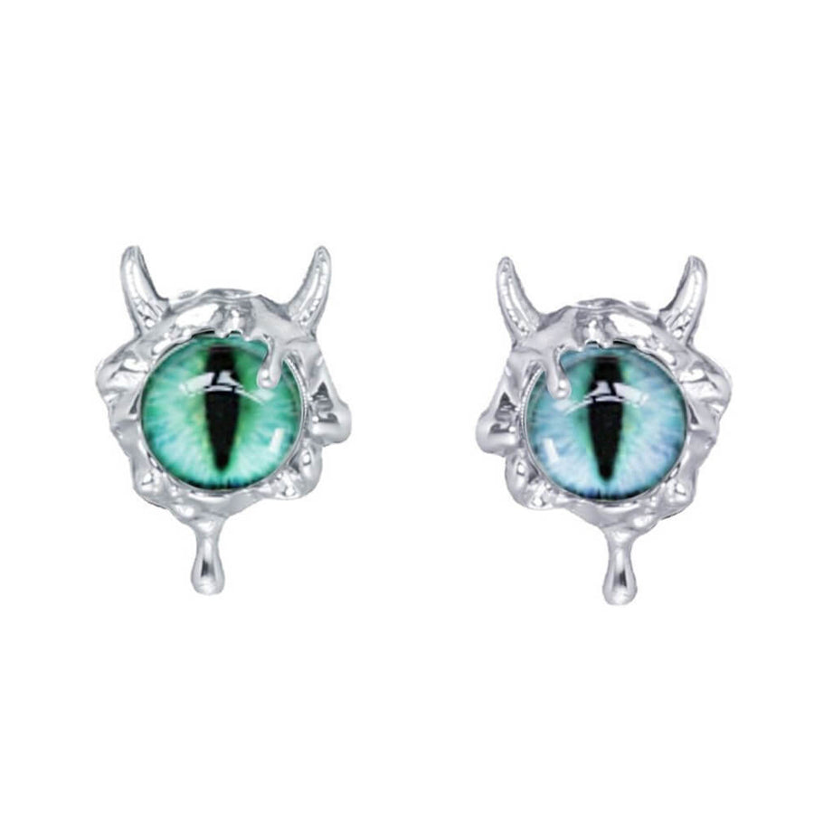 Boogzel Apparel Blue & Green Eyes Stud Earrings