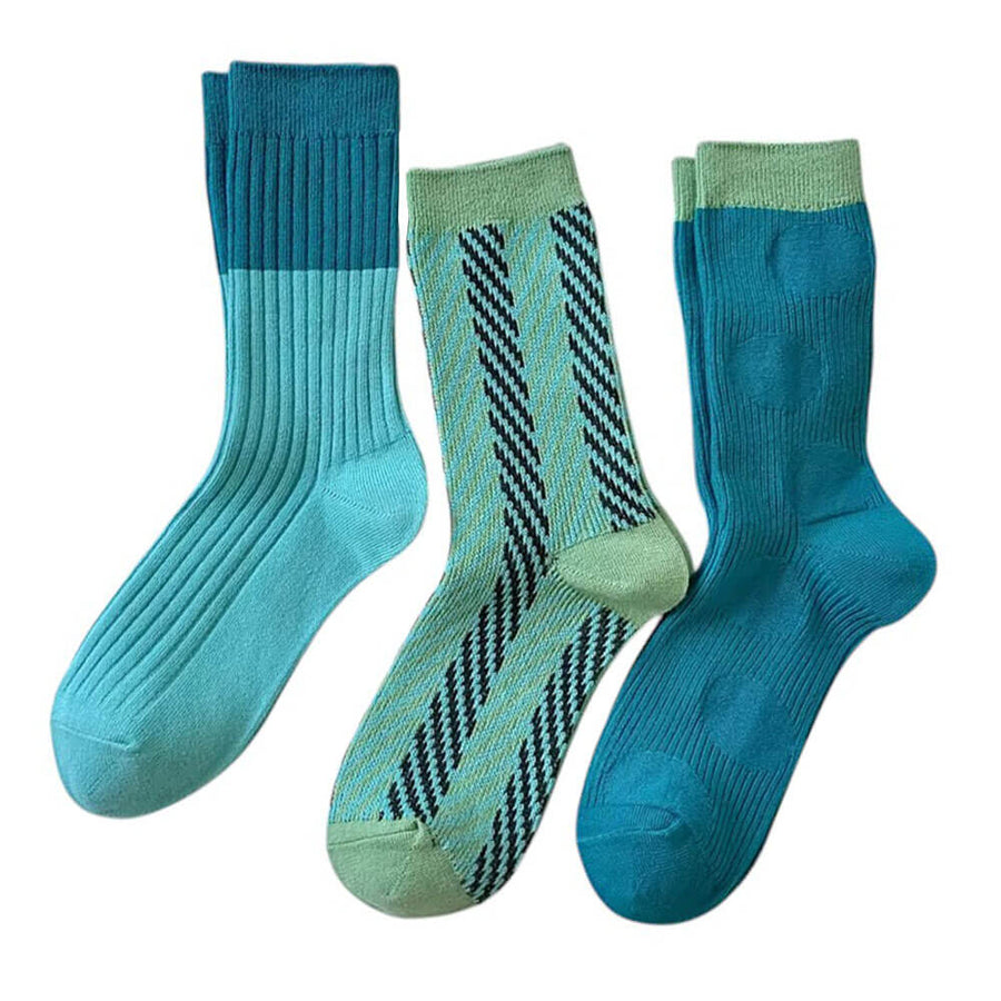 Boogzel Apparel Blue & Green Patterned Socks