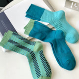 Boogzel Apparel Blue & Green Patterned Socks, view 6