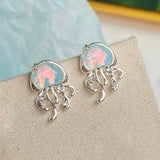 Boogzel Apparel Blue Jellyfish Earrings, view 3
