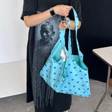Boogzel Apparel Blue Polka Dot Shoulder Bag, view 3