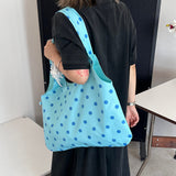 Boogzel Apparel Blue Polka Dot Shoulder Bag, view 4
