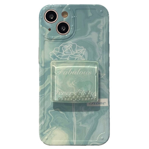 Boogzel Apparel Blue Rose iPhone Case