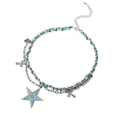 Boogzel Apparel Blue Star Choker Necklace, view 2
