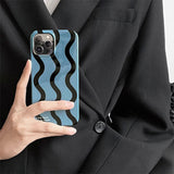 Boogzel Apparel Blue Striped iPhone Case, view 2