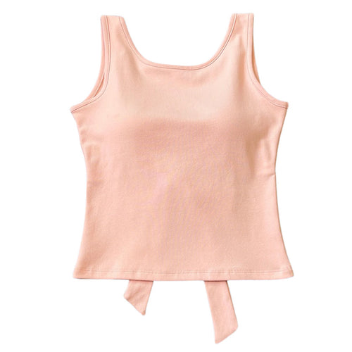 Boogzel Apparel Blush Built-In Cup Bow Top