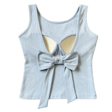 Boogzel Apparel Blush Built-In Cup Bow Top, view 4