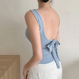 Boogzel Apparel Blush Built-In Cup Bow Top, view 6
