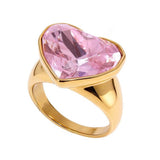 Boogzel Apparel Blush Oversized Heart Ring, view 2