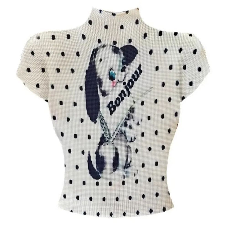 Boogzel Apparel Bonjour Polka Dot Baby Tee