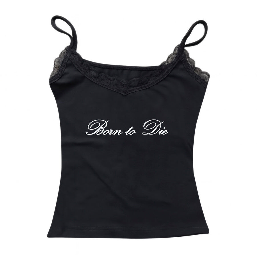 Boogzel Apparel Born to Die Lace Cami Top