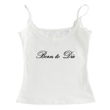 Boogzel Apparel Born to Die Lace Cami Top, view 2