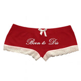 Boogzel Apparel Born to Die Lace Micro Shorts, view 3