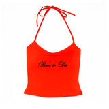 Boogzel Apparel Born to Die Y2K Halter Top, view 6