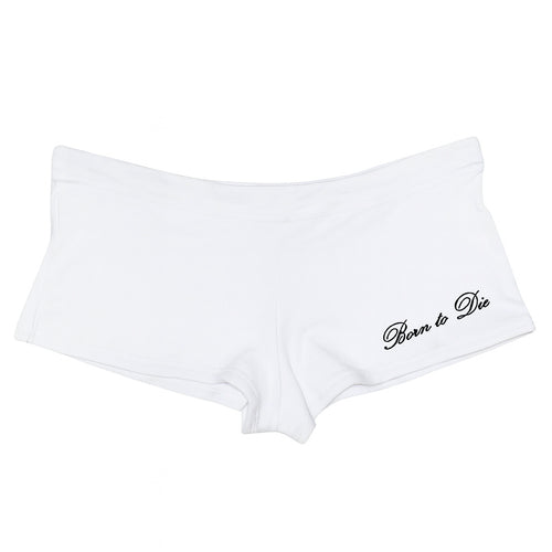 Boogzel Apparel Born to Die Y2K Micro Shorts