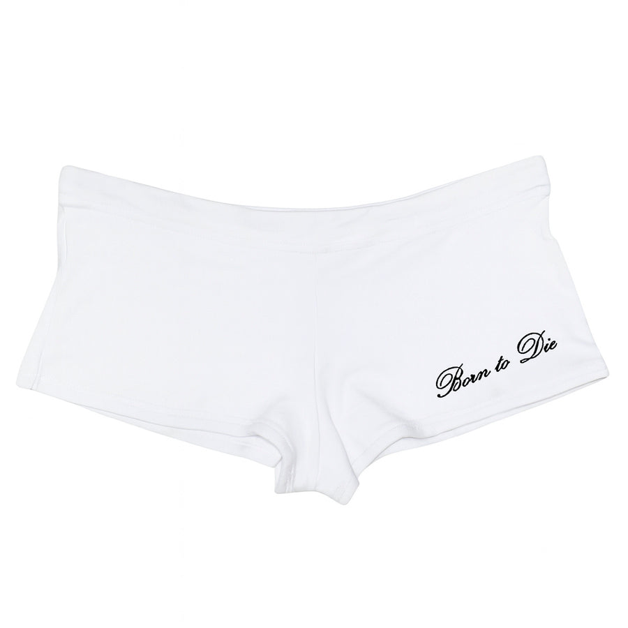 Boogzel Apparel Born to Die Y2K Micro Shorts