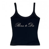 Boogzel Apparel Born to Die Y2K Tank Top, view 2
