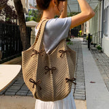 Boogzel Apparel Bow Crochet Tote Bag, view 4
