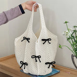 Boogzel Apparel Bow Crochet Tote Bag, view 6