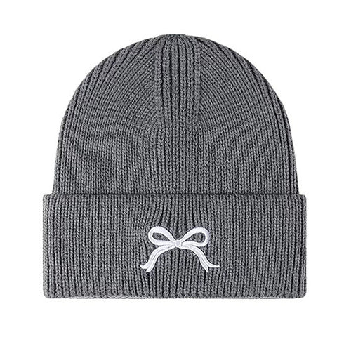 Boogzel Apparel Bow Embroidery Beanie Hat