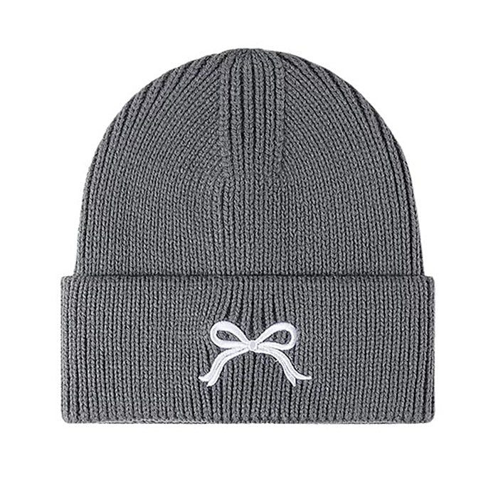Boogzel Apparel Bow Embroidery Beanie Hat