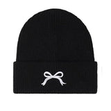 Boogzel Apparel Bow Embroidery Beanie Hat, view 3
