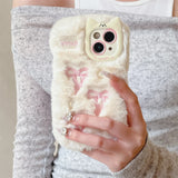 Boogzel Apparel Bow Embroidery Fluffy iPhone Case, view 2