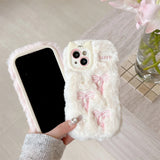Boogzel Apparel Bow Embroidery Fluffy iPhone Case, view 4