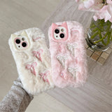 Boogzel Apparel Bow Embroidery Fluffy iPhone Case, view 5