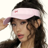 Boogzel Apparel Bow Embroidery Tennis Visor, view 3