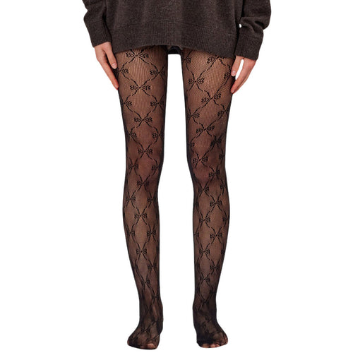 Boogzel Apparel Bow Pattern Fishnet Tights