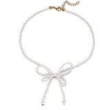 Boogzel Apparel Bow Pearl Choker, view 2